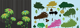 2款植物树木矢量图