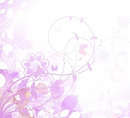 摘要花卉背景矢量插畫