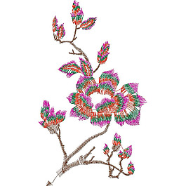 繡花 花紋 花朵 免費素材