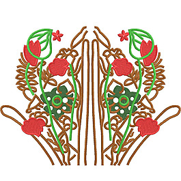繡花 花紋 花朵 免費(fèi)素材