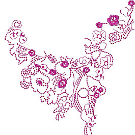 繡花 花紋 花朵 藤蔓 免費(fèi)素材