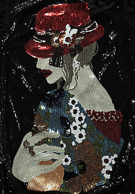 亮片 女人 花朵 免費素材