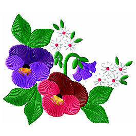 繡花 植物 花卉 花朵 葉子 免費素材