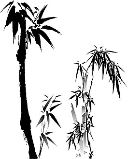 位圖 植物 竹子 水墨 黑色 免費素材