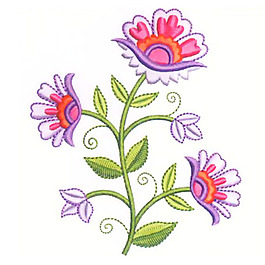 繡花 植物 花卉 花朵 葉子 免費(fèi)素材