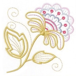 繡花 花卉 花朵 免費素材