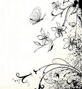 畫花卉背景矢量插畫