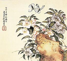 昆蟲花卉圖二圖片