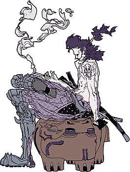 位圖 插畫 主題 武士 人物 免費(fèi)素材