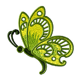 绣花 蝴蝶 免费素材