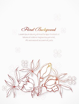 花卉背景矢量插圖