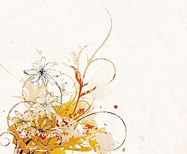 畫花卉背景矢量插畫