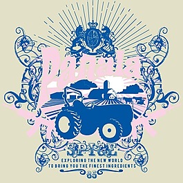 印花矢量圖 圖文結(jié)合 文字 英文 汽車 免費素材