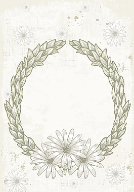 垃圾花卉幀矢量插畫