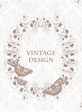 垃圾花卉幀矢量插畫