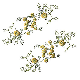 繡花 植物 植物花紋 花朵 樹葉 免費素材