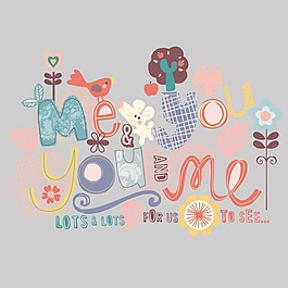 印花矢量圖 圖文結(jié)合 文字 英文 樹(shù) 免費(fèi)素材
