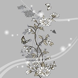 印花矢量圖 植物 花卉 優(yōu)雅植物 色彩 免費(fèi)素材