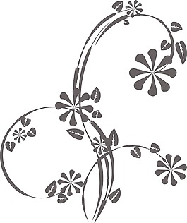 矢量花卉渦流