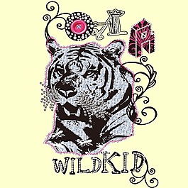 印花矢量圖 印燙結合 燙鉆 文字 英文 免費素材