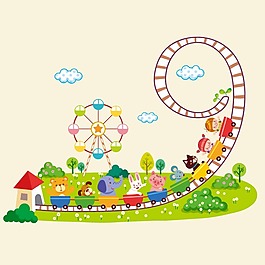 印花矢量圖 可愛卡通 數(shù)學(xué)教育 男孩 女孩 免費(fèi)素材