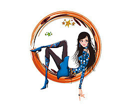 位圖 人物 女人 色彩 藍(lán)色 免費素材