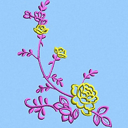 繡花 植物 植物花紋 花朵 免費素材