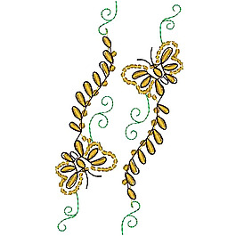 绣花 花纹 蝴蝶 免费素材