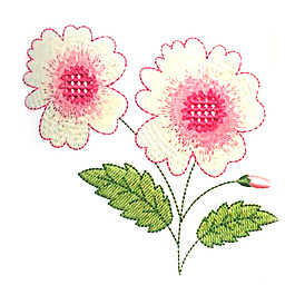 繡花 植物 花卉 花朵 葉子 免費素材