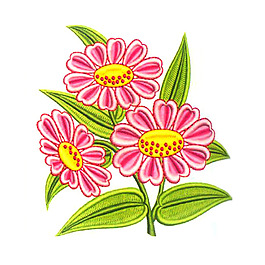 繡花 植物 花卉 花朵 樹葉 免費(fèi)素材
