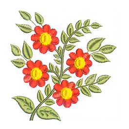 繡花 植物 花卉 花朵 家紡 免費素材
