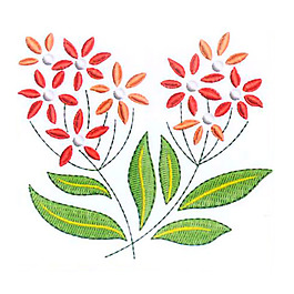 繡花 植物 花卉 樹葉 葉子 免費(fèi)素材