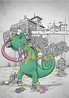 位圖 插畫 插畫師 MadCobra 蜥蜴 免費(fèi)素材