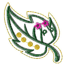 繡花 植物 葉子 家紡 免費(fèi)素材