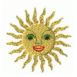 繡花 太陽 家紡 免費素材