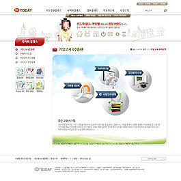創(chuàng)意卡通圖標(biāo)網(wǎng)頁(yè)psd模板