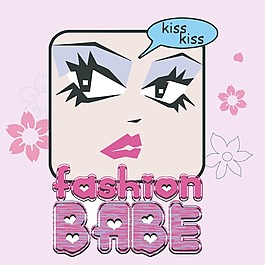 印花矢量圖 圖文結(jié)合 文字 英文 女孩 免費(fèi)素材