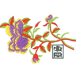 繡花 花卉 家紡 免費素材