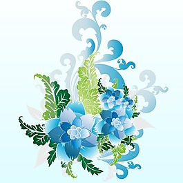 印花矢量圖 植物 花朵 植物花紋 藤條 免費(fèi)素材