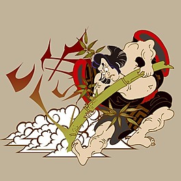 印花矢量圖 主題 和風(fēng)系列 日本風(fēng)格 圖文結(jié)合 免費(fèi)素材