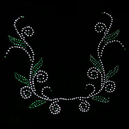 領(lǐng)邊 燙鉆 植物花紋 免費素材