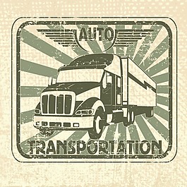 印花矢量圖 交通工具 卡車 英文 色彩 免費(fèi)素材