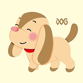 印花矢量圖 可愛(ài)卡通 卡通動(dòng)物 小狗 色彩 免費(fèi)素材