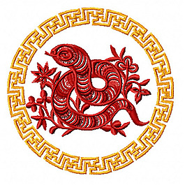 绣花 蛇 春节喜庆 家纺 免费素材