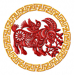繡花 羊 春節(jié)喜慶 家紡 免費(fèi)素材