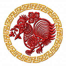 繡花 雞 春節(jié)喜慶 家紡 免費(fèi)素材