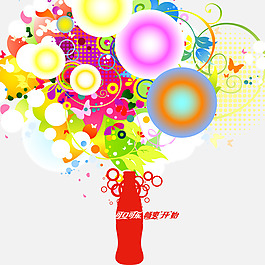 印花矢量圖 可口可樂 幾何 圓形 圓點(diǎn) 免費(fèi)素材