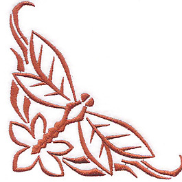绣花 蜻蜓 藤蔓 花纹 家纺 免费素材
