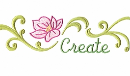繡花 花卉 藤蔓 文字 英文 免費(fèi)素材