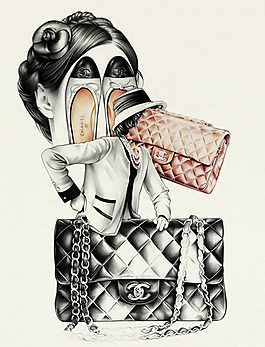 位圖 插畫 時尚插畫 人物插畫 人物 免費(fèi)素材